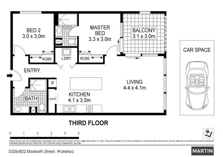 Floorplan of Homely apartment listing, D336/822 Elizabeth Street, Waterloo NSW 2017