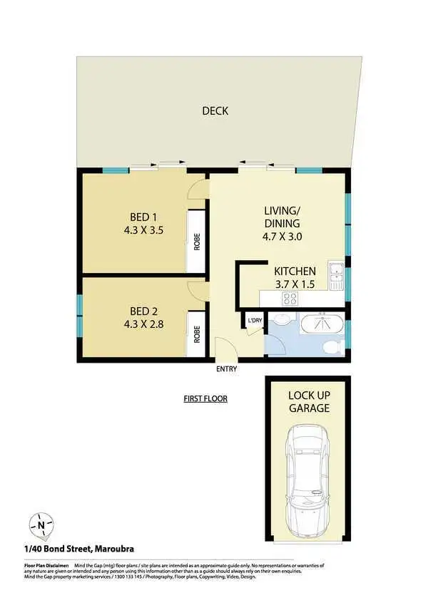 Floorplan of Homely apartment listing, 1/40 Bond Street, Maroubra NSW 2035