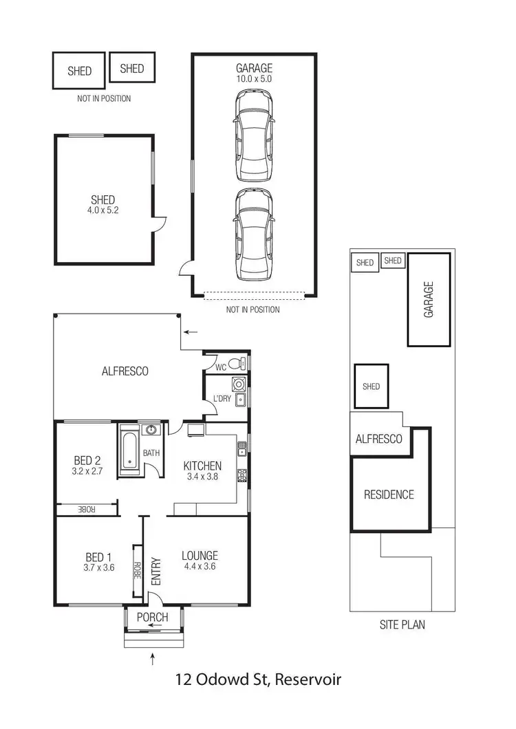 Floorplan of Homely house listing, 12 O'Dowd Street, Reservoir VIC 3073