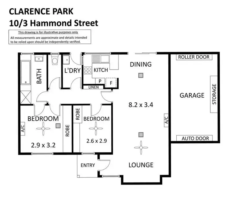Floorplan of Homely unit listing, 10/3 Hammond Street, Clarence Park SA 5034