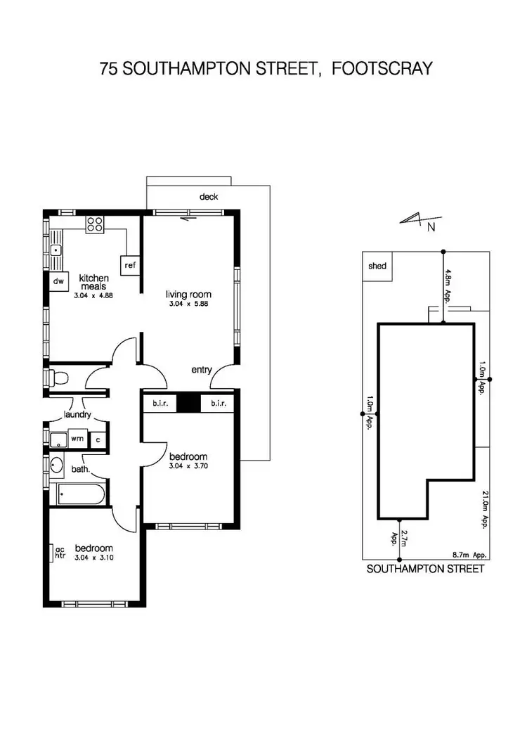 Floorplan of Homely house listing, 75 Southampton Street, Footscray VIC 3011