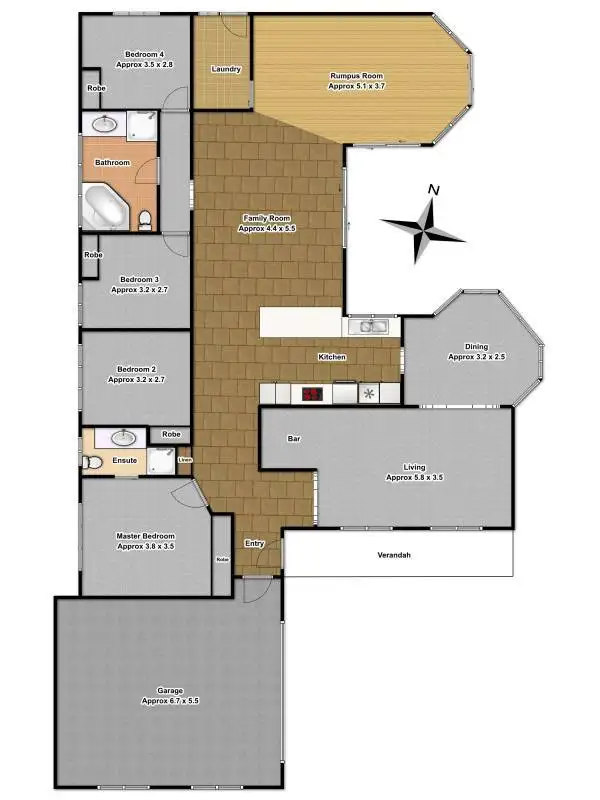 Floorplan of Homely house listing, 13 Cassinia Court, Wattle Grove NSW 2173