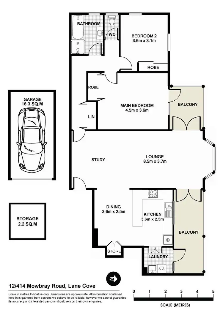 Floorplan of Homely unit listing, Unit 12/414 Mowbray Road, Lane Cove North NSW 2066