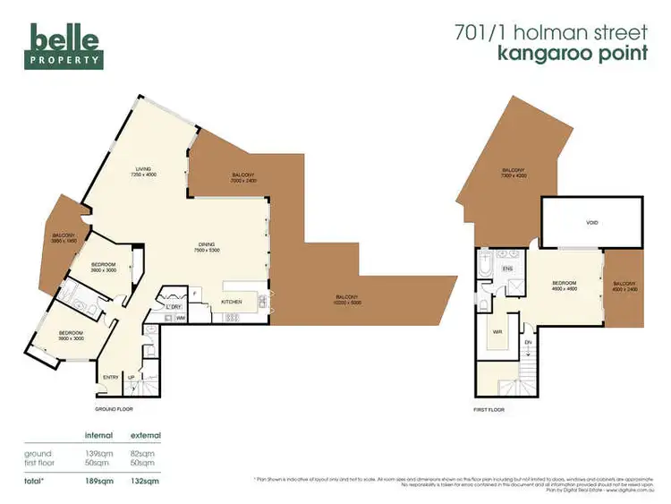 Floorplan of Homely apartment listing, Unit 701/1 Holman Street, Kangaroo Point QLD 4169