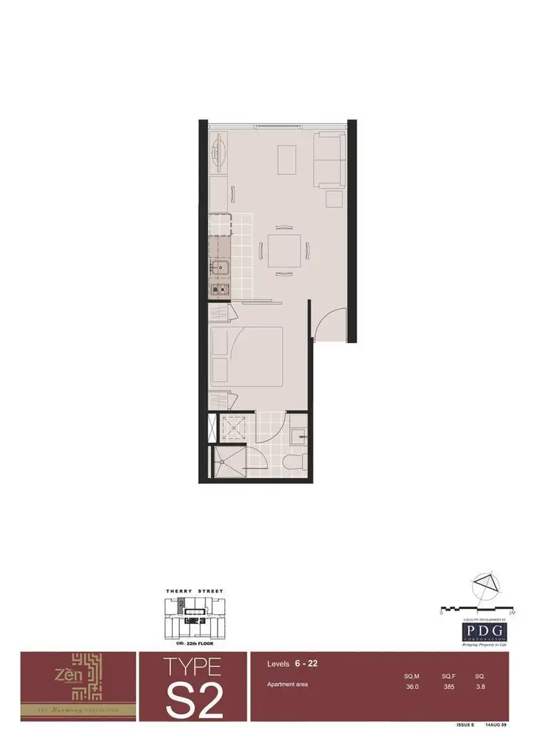 Floorplan of Homely apartment listing, 2202/25 Therry Street, Melbourne VIC 3000