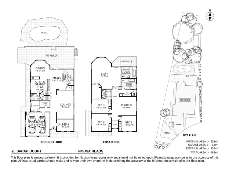 Floorplan of Homely house listing, 20 Sarah Court, Noosa Heads QLD 4567