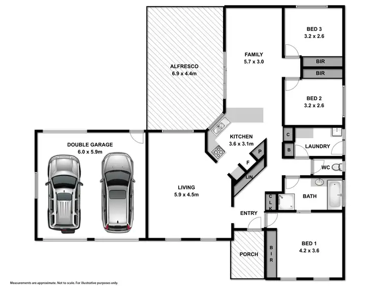 Floorplan of Homely house listing, 7 Riverview Terrace, Wodonga VIC 3690
