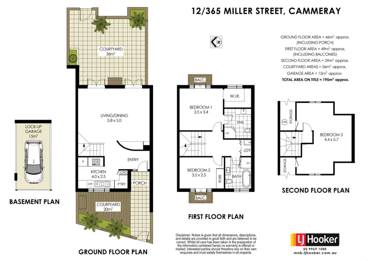 Floorplan of Homely townhouse listing, 12/365 Miller Street, Cammeray NSW 2062