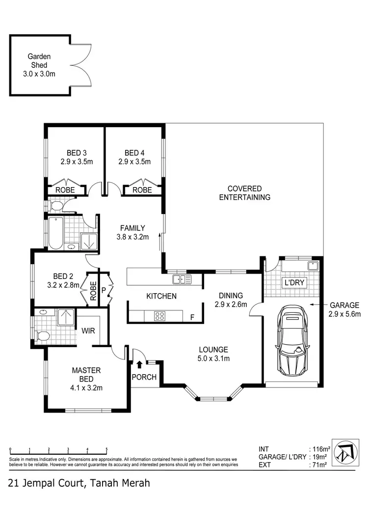 Floorplan of Homely house listing, 21 Jempal Court, Tanah Merah QLD 4128