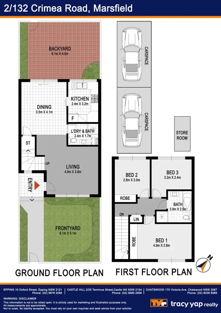 Floorplan of Homely townhouse listing, 2/132 Crimea Road, Marsfield NSW 2122