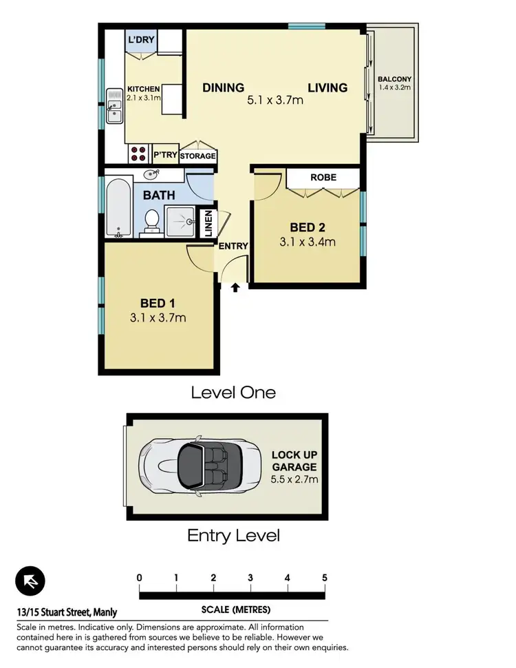 Floorplan of Homely apartment listing, 13/15 Stuart Street, Manly NSW 2095