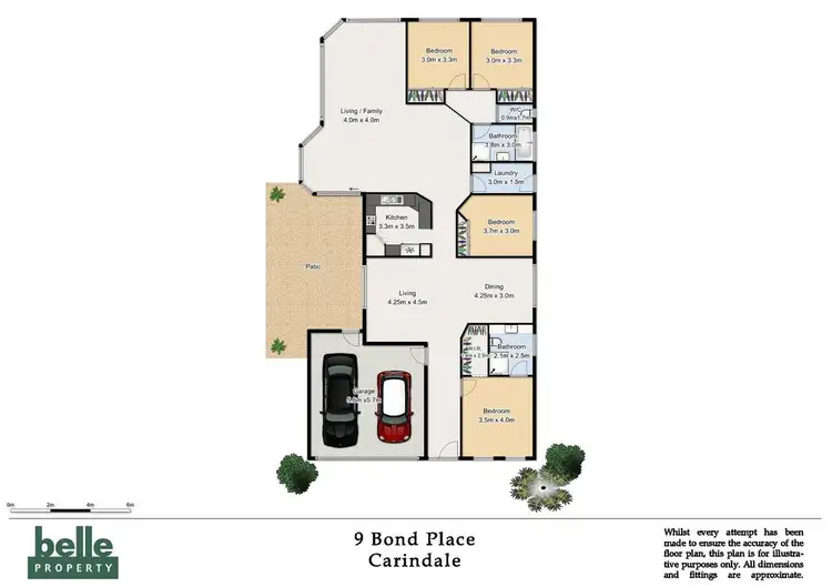 Floorplan of Homely house listing, 9 Bond Place, Carindale QLD 4152