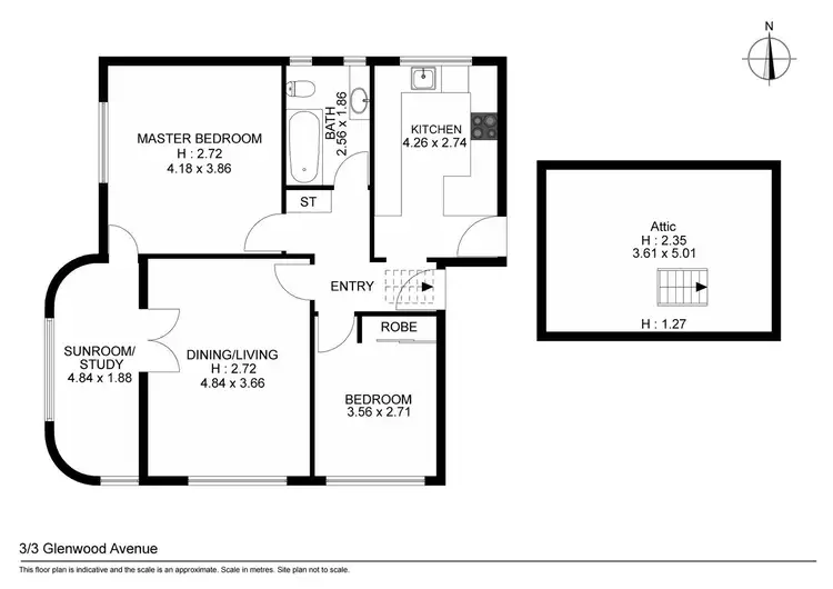 Floorplan of Homely apartment listing, 3/3 Glenwood Avenue, Coogee NSW 2034