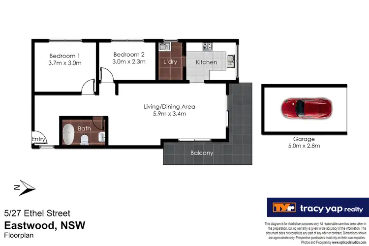 Floorplan of Homely unit listing, 5/27 Ethel Street, Eastwood NSW 2122