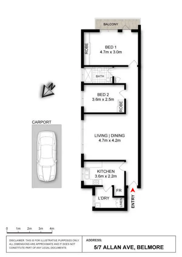Floorplan of Homely unit listing, 5/7 Allan Avenue, Belmore NSW 2192