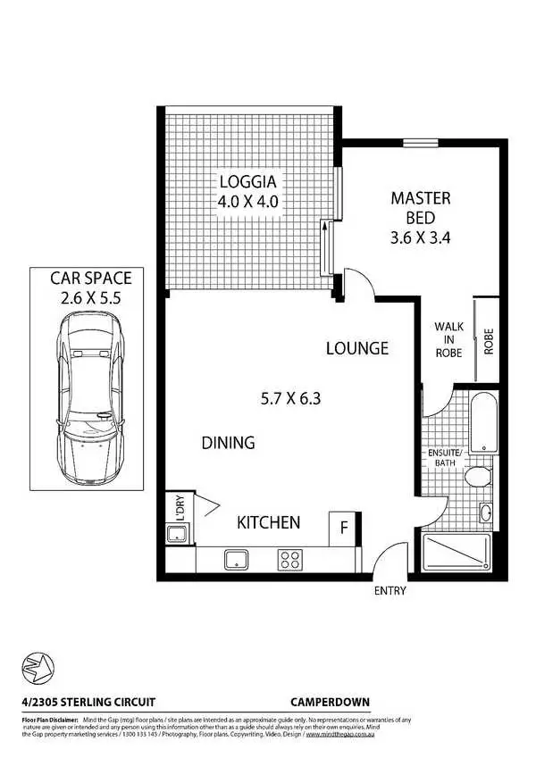 Floorplan of Homely apartment listing, Level 3/2305/4 Sterling Circuit, Camperdown NSW 2050