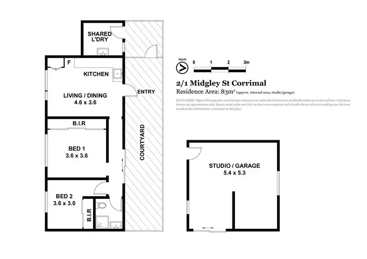 Floorplan of Homely unit listing, 2/1 Midgley Street, Corrimal NSW 2518