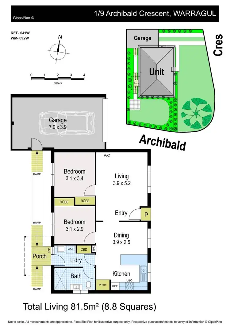 Floorplan of Homely townhouse listing, 1/9 Archibald Crescent, Warragul VIC 3820