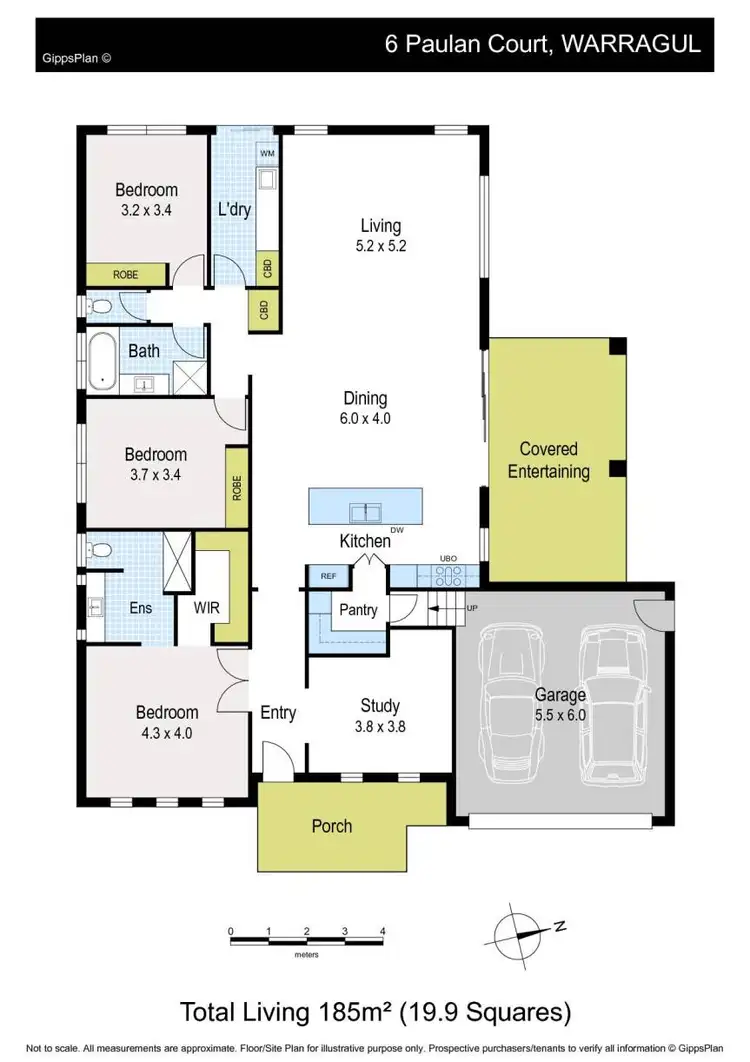 Floorplan of Homely house listing, 6 Paulan Court, Warragul VIC 3820