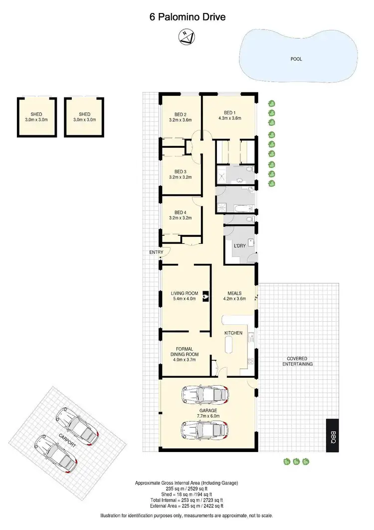 Floorplan of Homely house listing, 6 Palomino Drive, Mudgeeraba QLD 4213