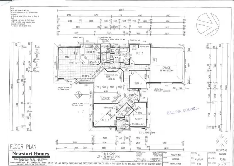 Floorplan of Homely house listing, 47 Hutley Drive, Lennox Head NSW 2478