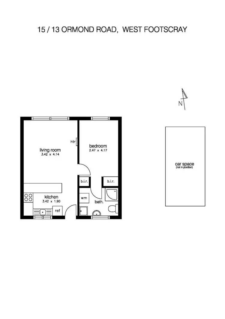 Floorplan of Homely unit listing, 15/13 Ormond Road, West Footscray VIC 3012
