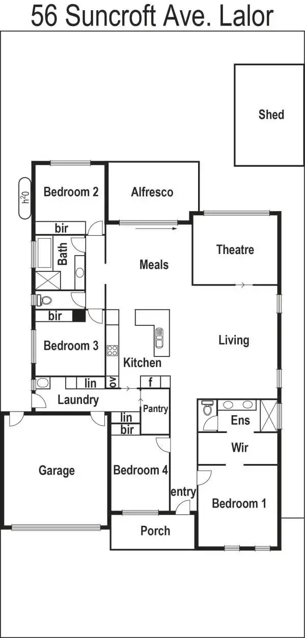 Floorplan of Homely house listing, 56 Suncroft Drive, Lalor VIC 3075