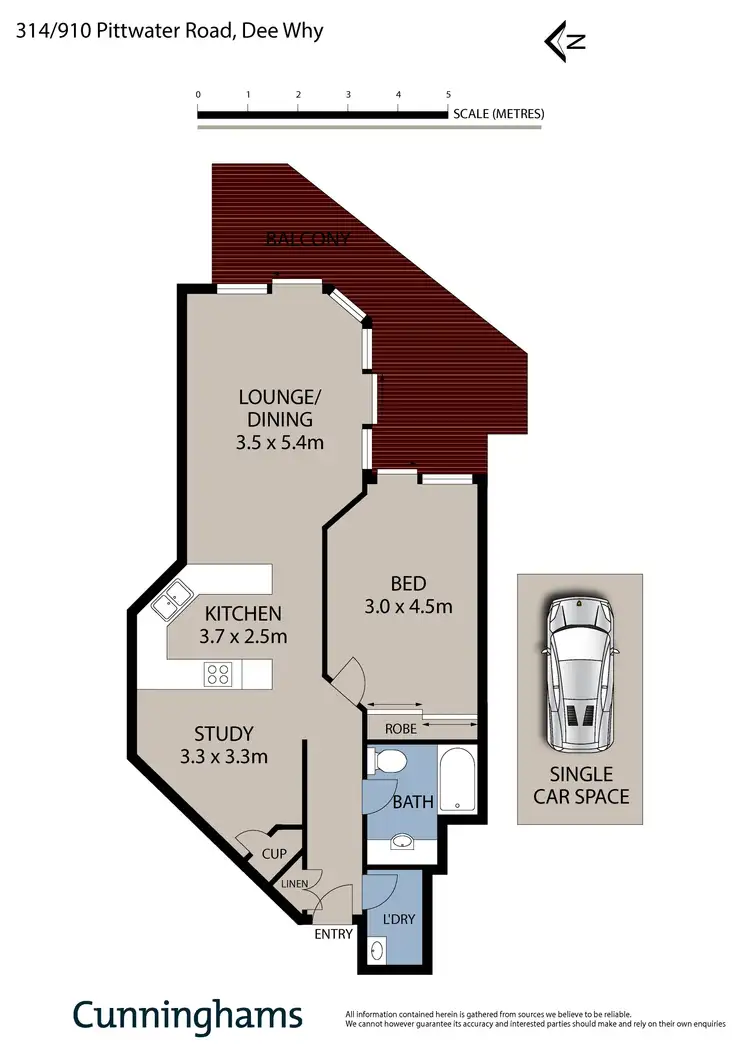 Floorplan of Homely unit listing, 314/910 Pittwater Road, Dee Why NSW 2099