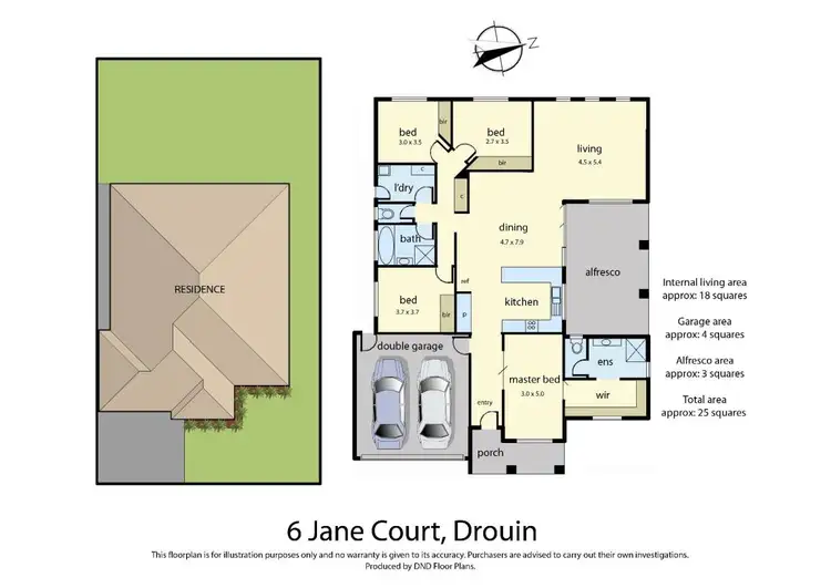 Floorplan of Homely house listing, 6 Jane Court, Drouin VIC 3818