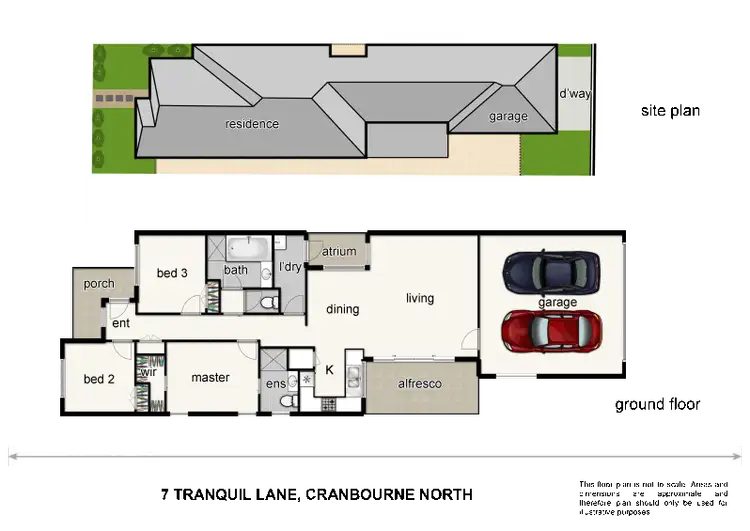 Floorplan of Homely townhouse listing, 7 Tranquil Lane, Cranbourne North VIC 3977