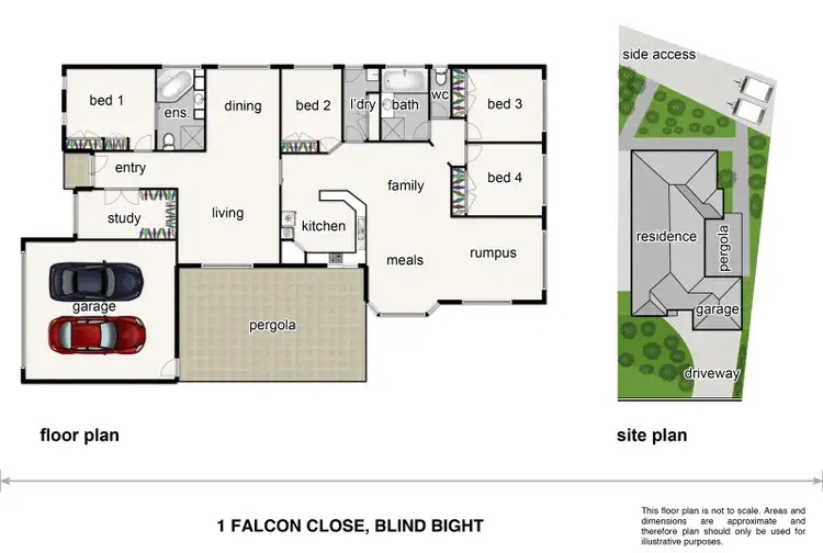 Floorplan of Homely house listing, 1 Falcon Close, Blind Bight VIC 3980