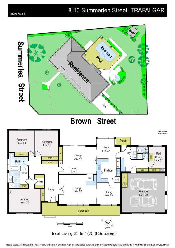 Floorplan of Homely house listing, 8-10 Summerlea Street, Trafalgar VIC 3824