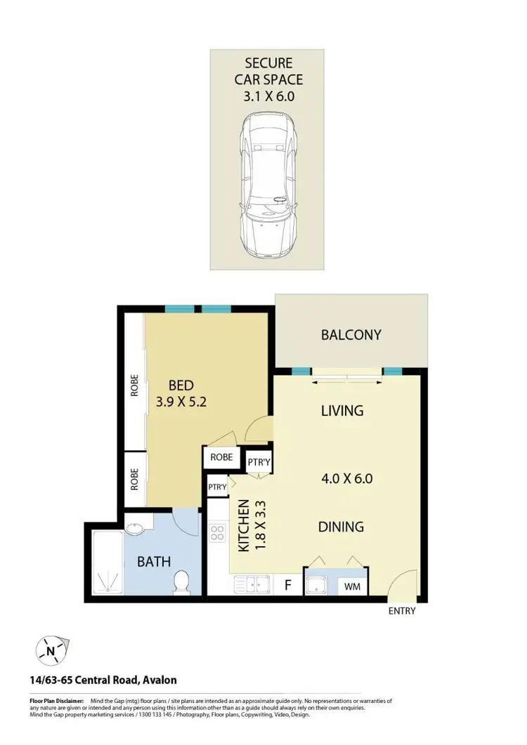 Floorplan of Homely unit listing, 14/63-65 Central Road, Avalon Beach NSW 2107