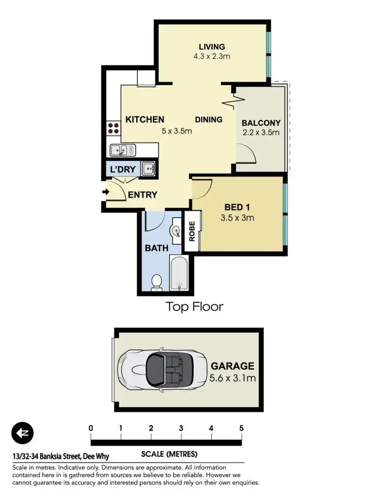 Floorplan of Homely unit listing, 13/32-34 Banksia Street, Dee Why NSW 2099