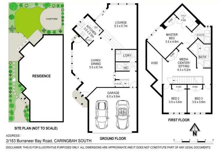 Floorplan of Homely townhouse listing, 2/183 Burraneer Bay Road, Caringbah South NSW 2229