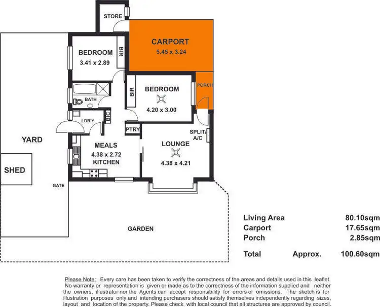 Floorplan of Homely unit listing, 1/43 Galway Avenue, Broadview SA 5083