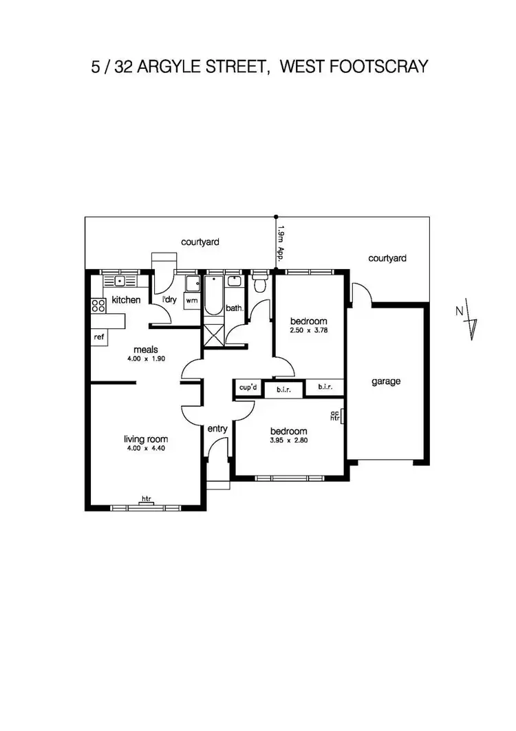Floorplan of Homely villa listing, 5/32 Argyle Street, West Footscray VIC 3012