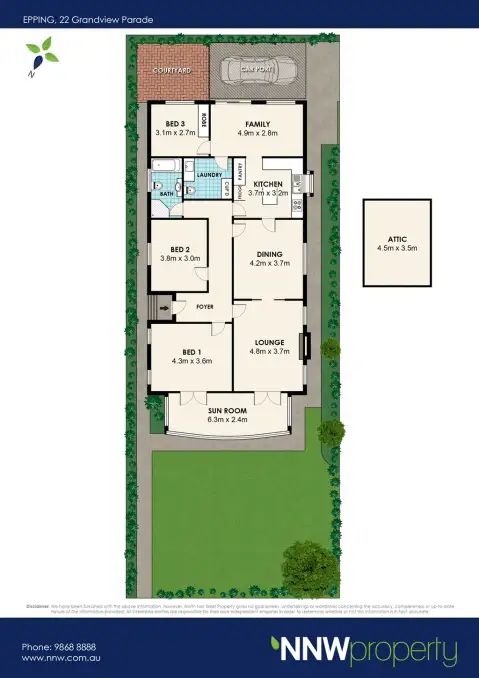 Floorplan of Homely house listing, 22 Grandview Parade, Epping NSW 2121