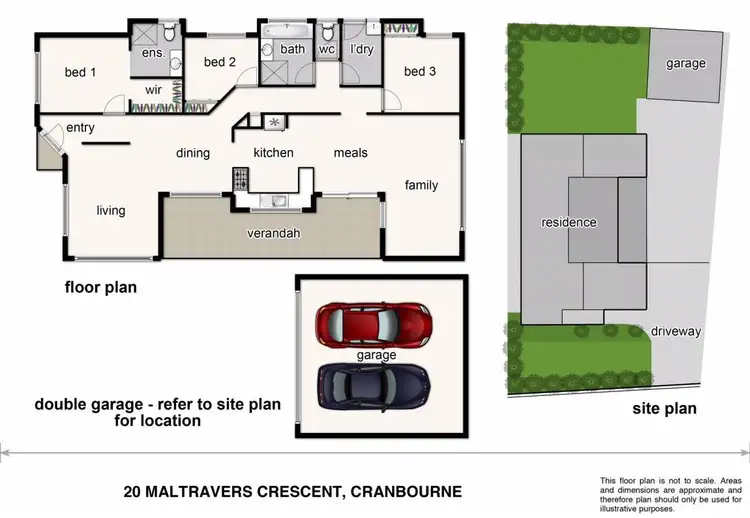 Floorplan of Homely house listing, 20 Maltravers Crescent, Cranbourne North VIC 3977