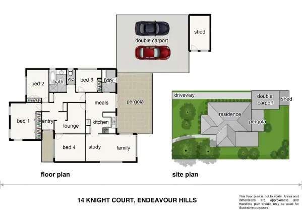 Floorplan of Homely house listing, 14 Knight Court, Endeavour Hills VIC 3802