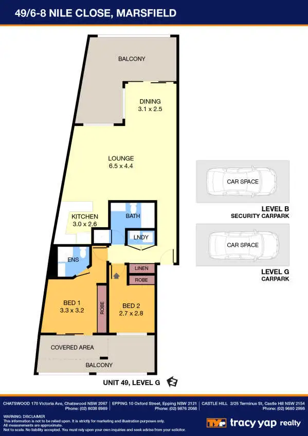 Floorplan of Homely apartment listing, 49/6 Nile Close, Marsfield NSW 2122