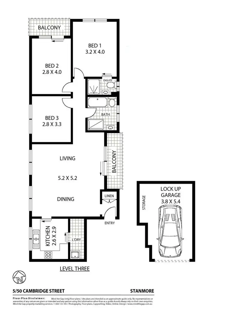 Floorplan of Homely apartment listing, 5/50 Cambridge Street, Stanmore NSW 2048