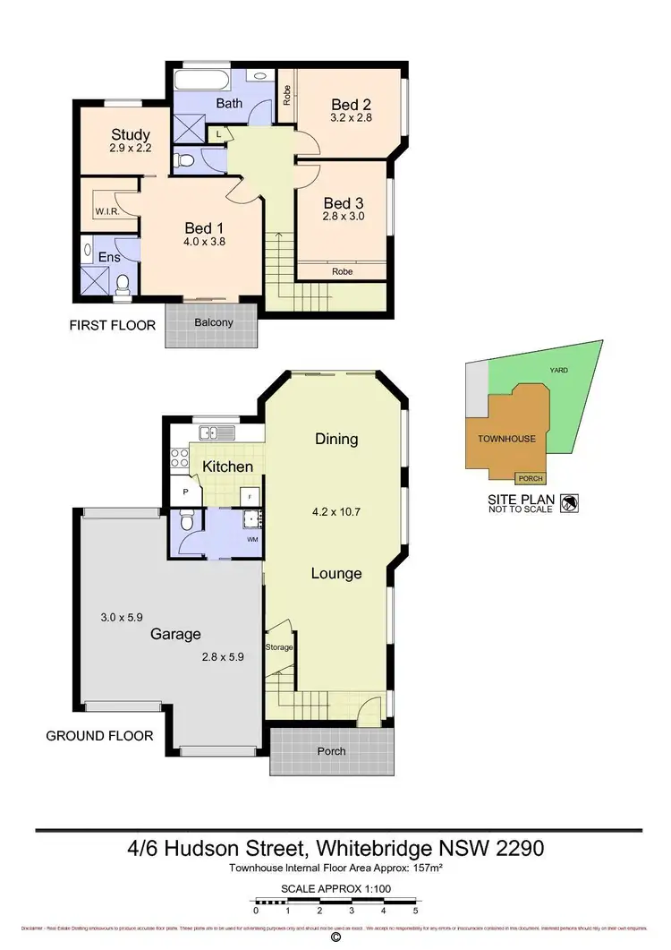 Floorplan of Homely townhouse listing, 4/6 Hudson Street, Whitebridge NSW 2290