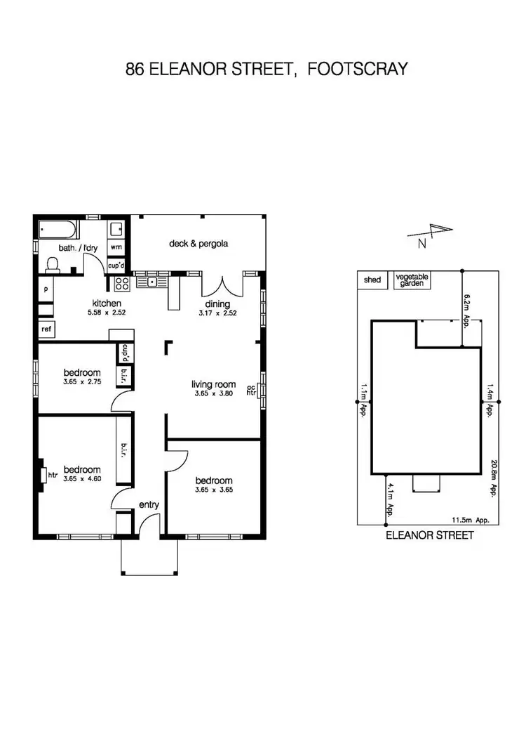 Floorplan of Homely house listing, 86 Eleanor Street, Footscray VIC 3011