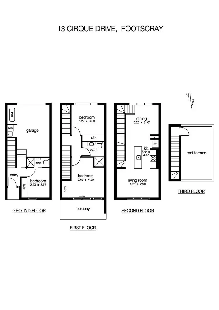 Floorplan of Homely apartment listing, 13 Cirque Drive, Footscray VIC 3011