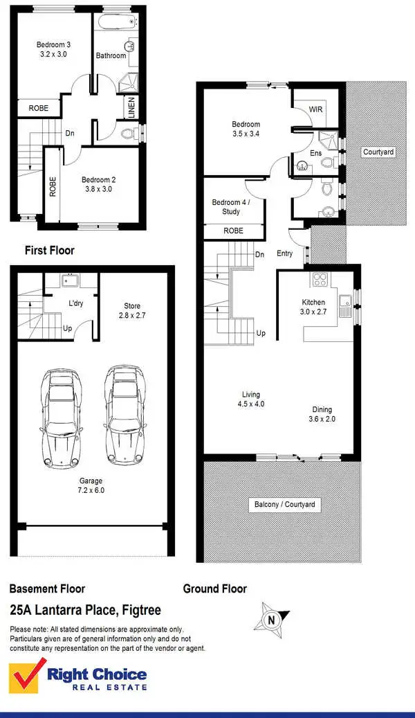 Floorplan of Homely semi-detached listing, 25A Lantarra Place, Figtree NSW 2525
