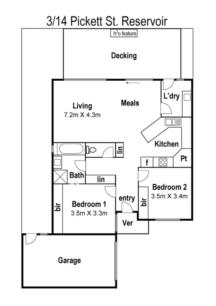 Floorplan of Homely unit listing, 3/14 Pickett Street, Reservoir VIC 3073