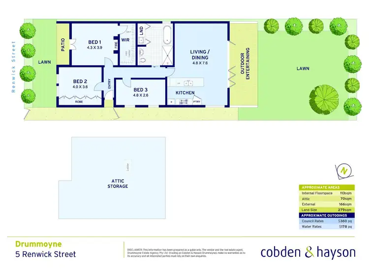 Floorplan of Homely house listing, 5 Renwick Street, Drummoyne NSW 2047