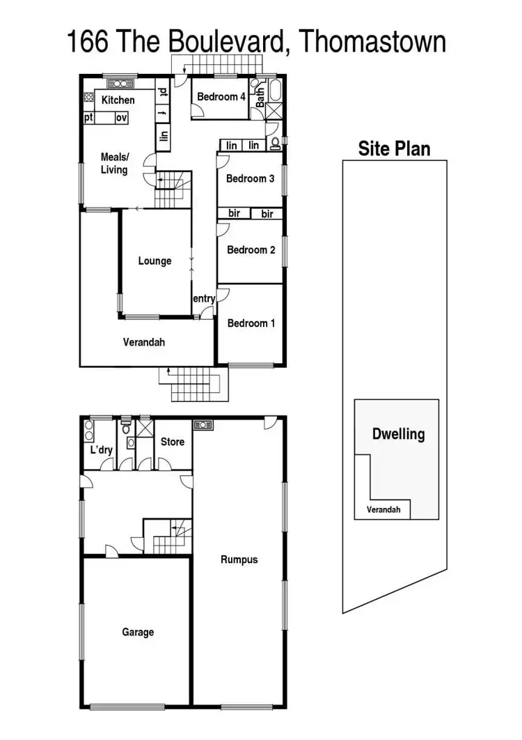 Floorplan of Homely house listing, 166 The Boulevard, Thomastown VIC 3074
