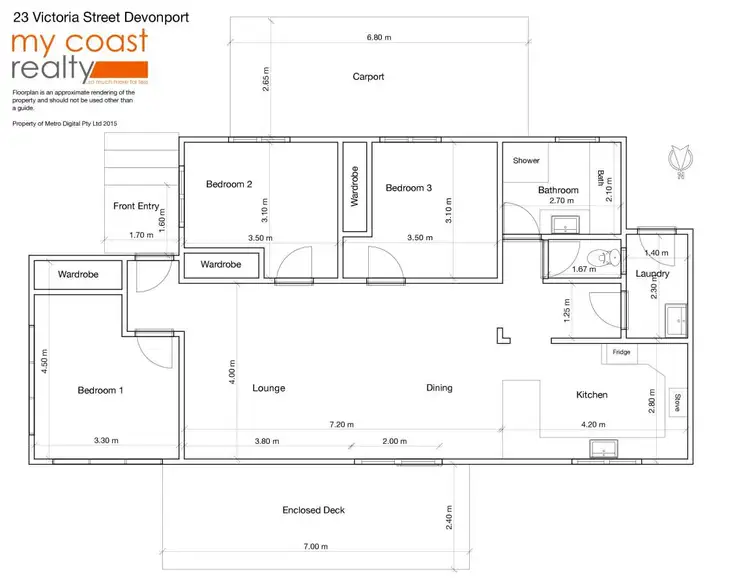 Floorplan of Homely house listing, 1/23 Victoria Street, Devonport TAS 7310